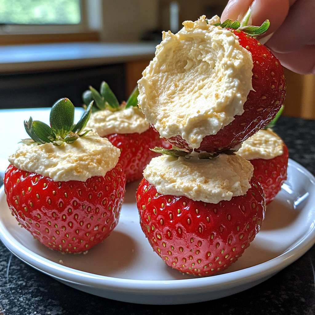 Cheesecake Stuffed Strawberries
