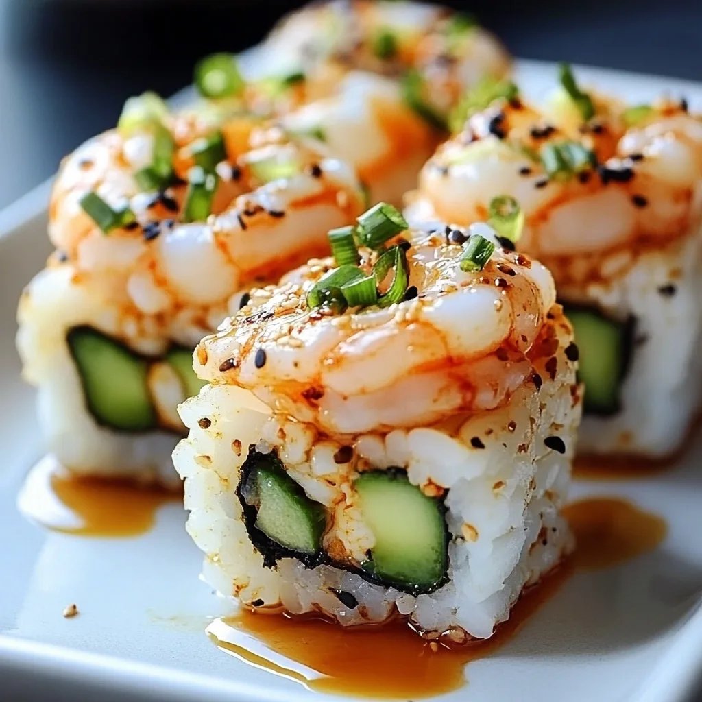 Spicy Shrimp Sushi Stacks