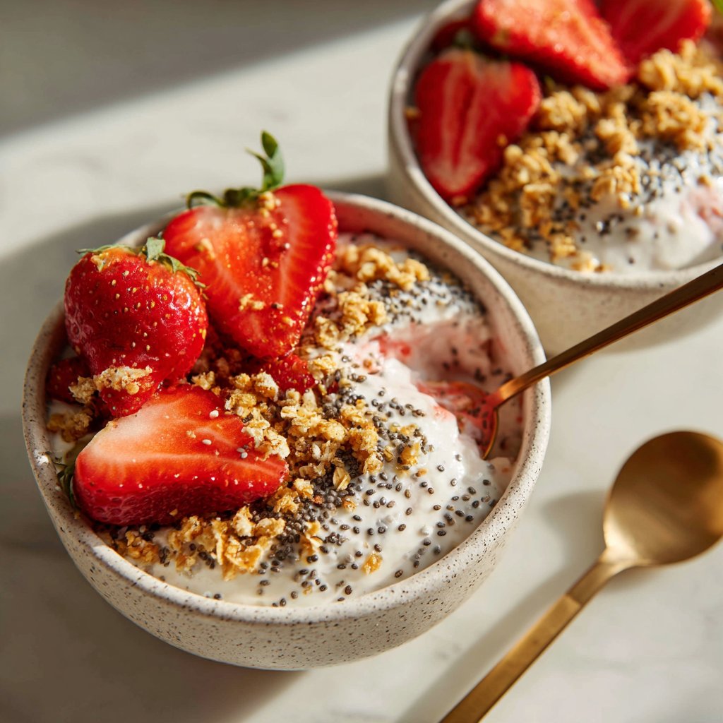 Strawberry Yogurt Chia Bowls