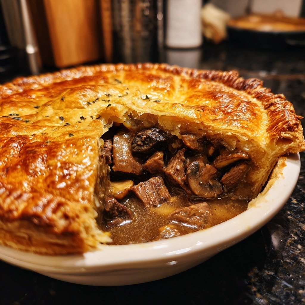 Comfort Food Beef and Mushroom Pot Pie