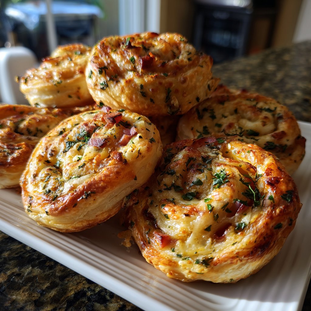 Super Bowl Puff Pastry Pinwheels