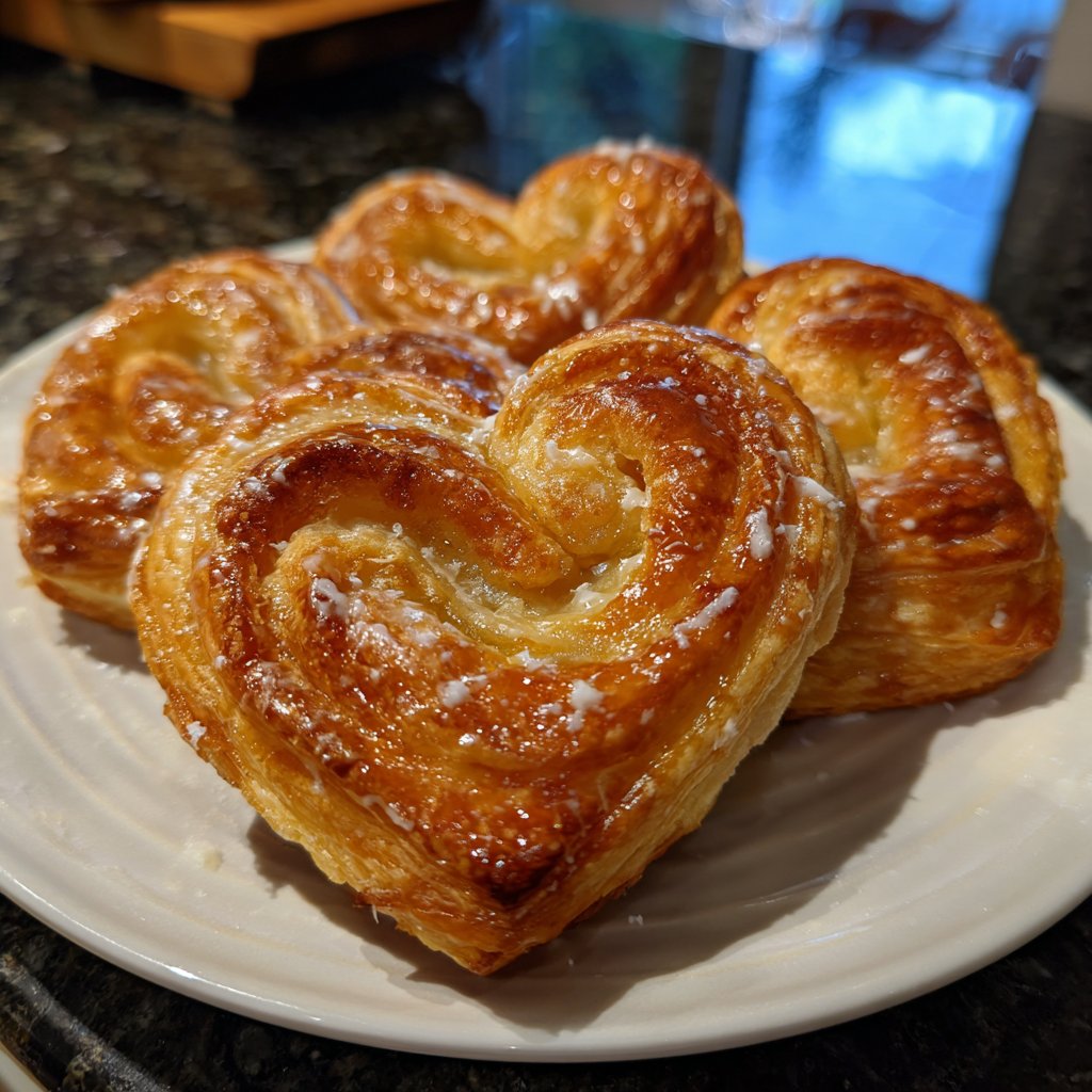 Heart-Shaped Puff Pastry Roses