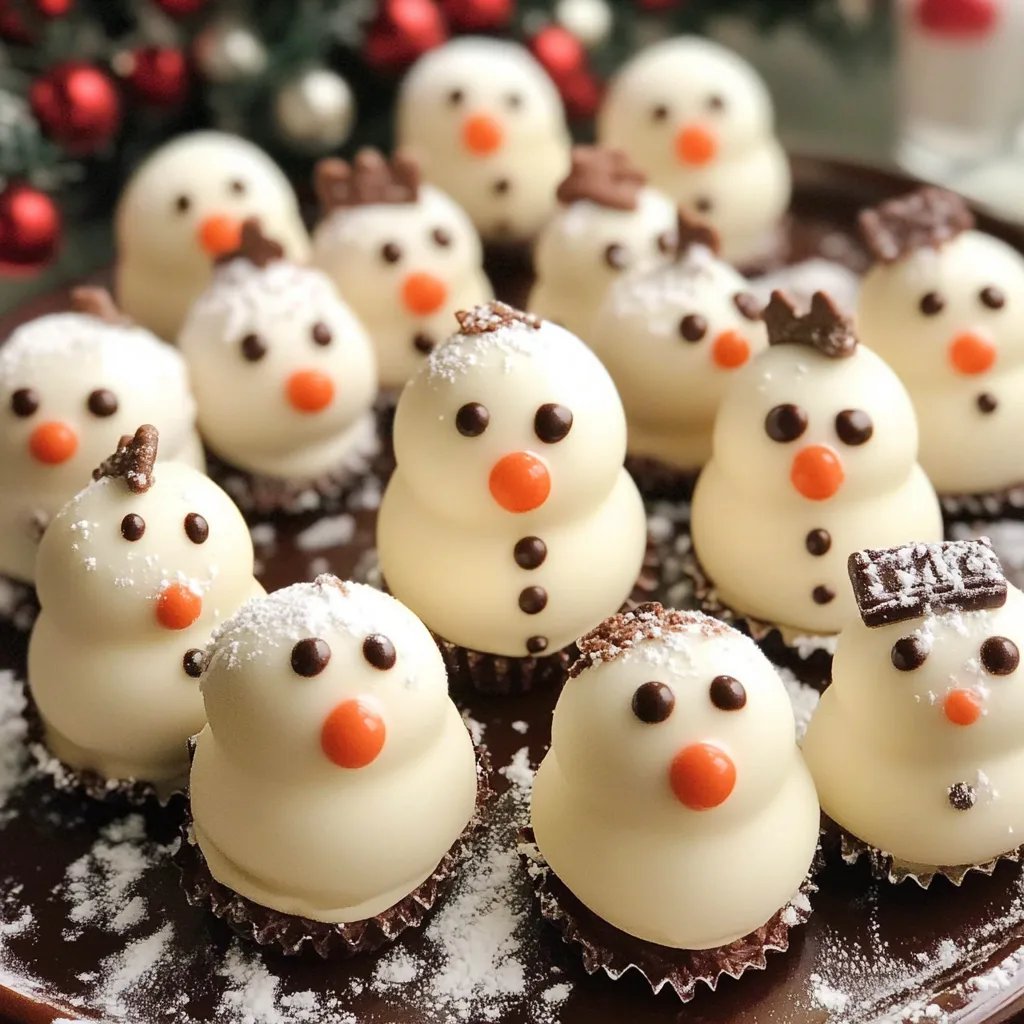 No-Bake Snowman Truffles
