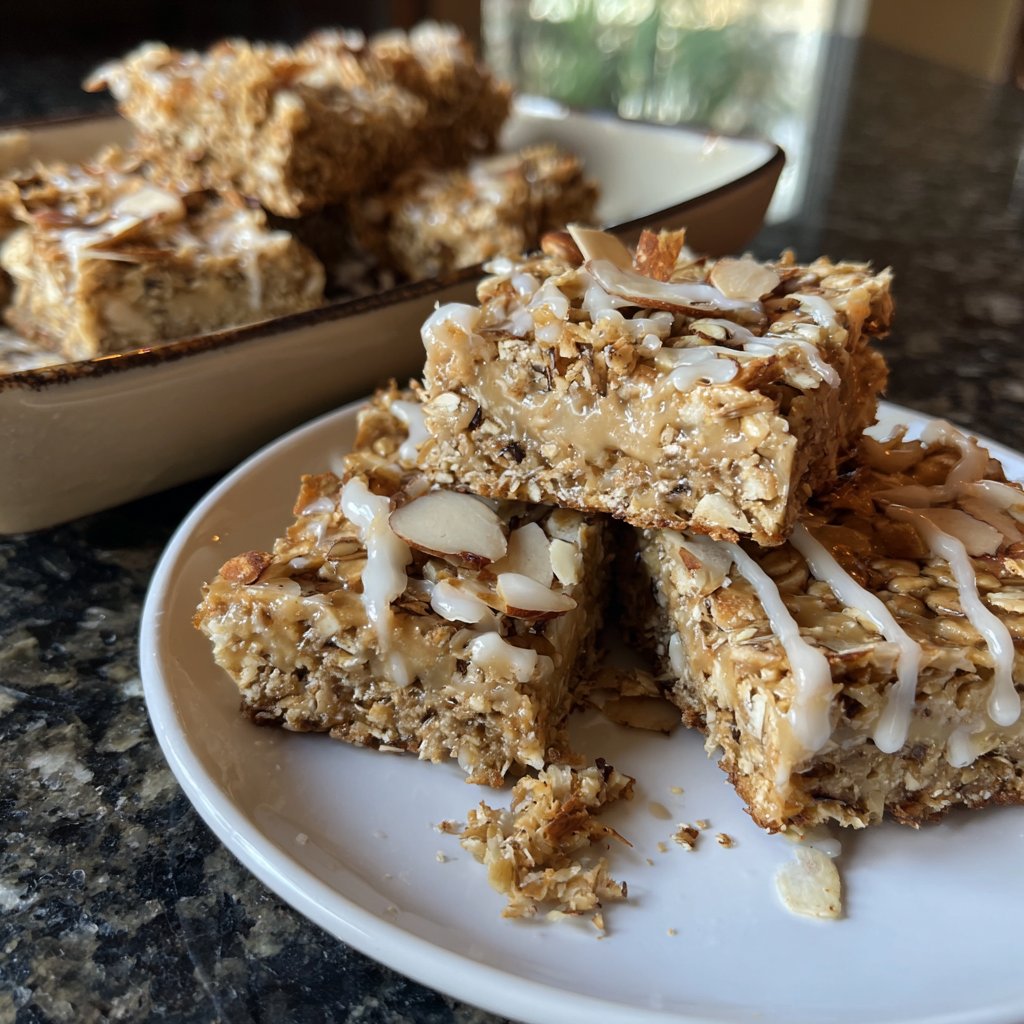 Vanilla Almond Oat Breakfast Squares