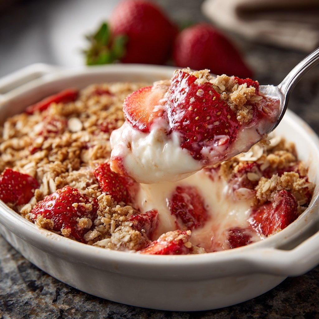 Strawberry Oat Yogurt Crumble