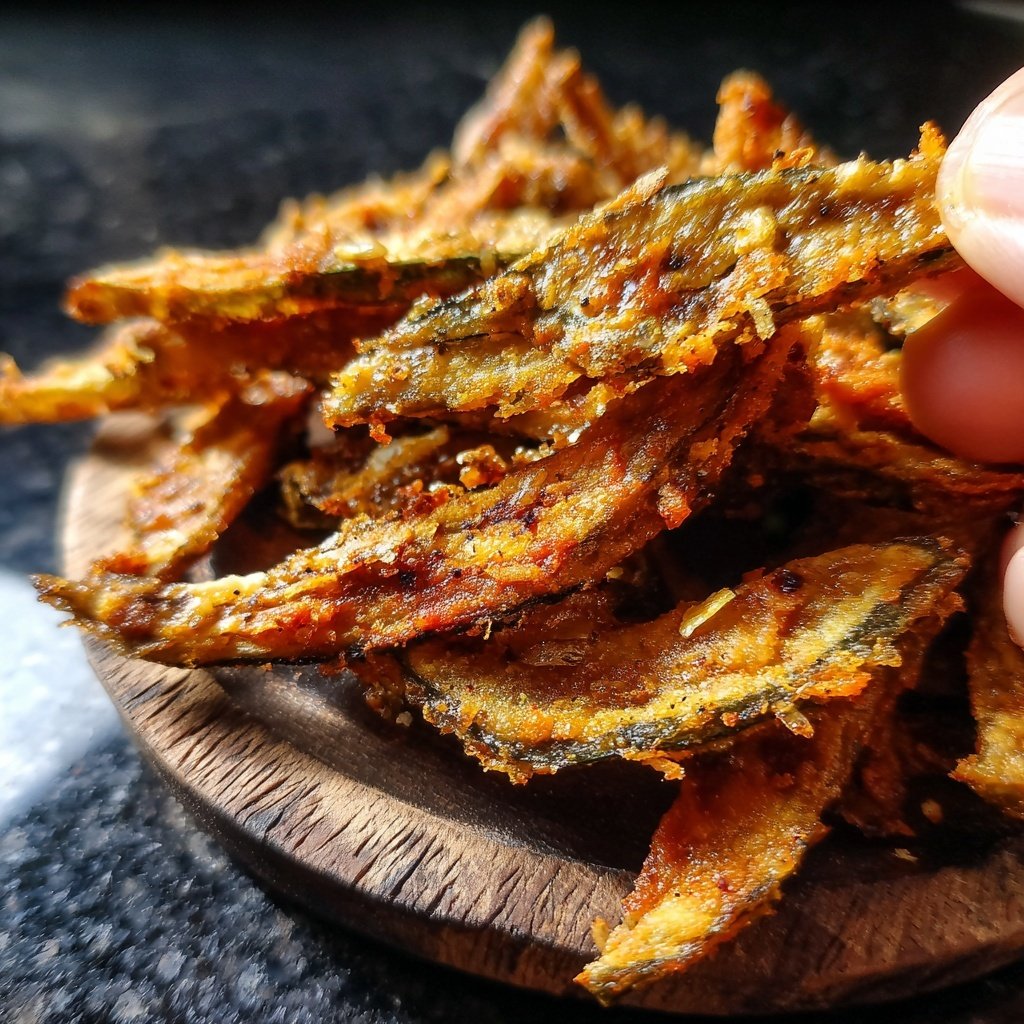 Crispy Eggplant Garlic Chips