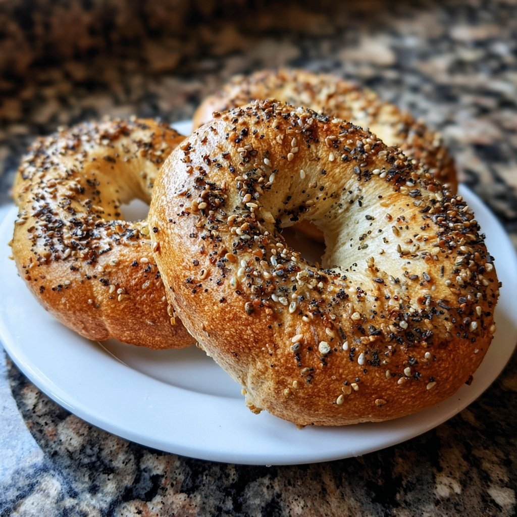 Protein Bagels With Flaxseed