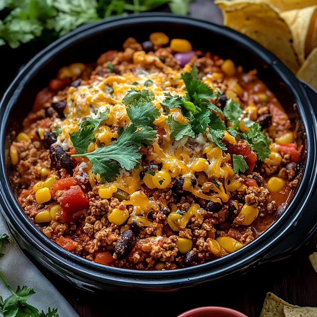 Slow Cooker Taco Casserole