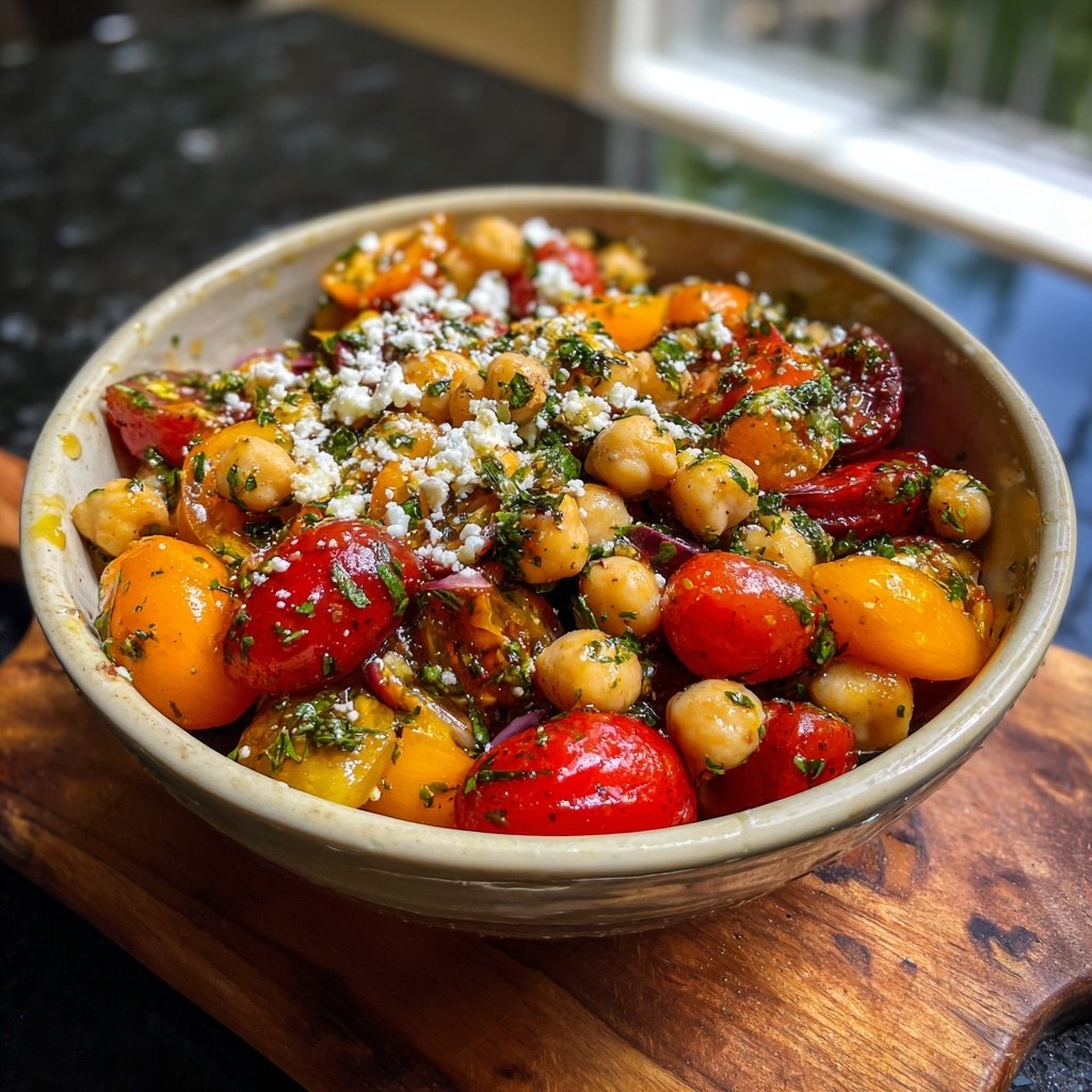 Mediterranean Chickpea Tomato Bowl
