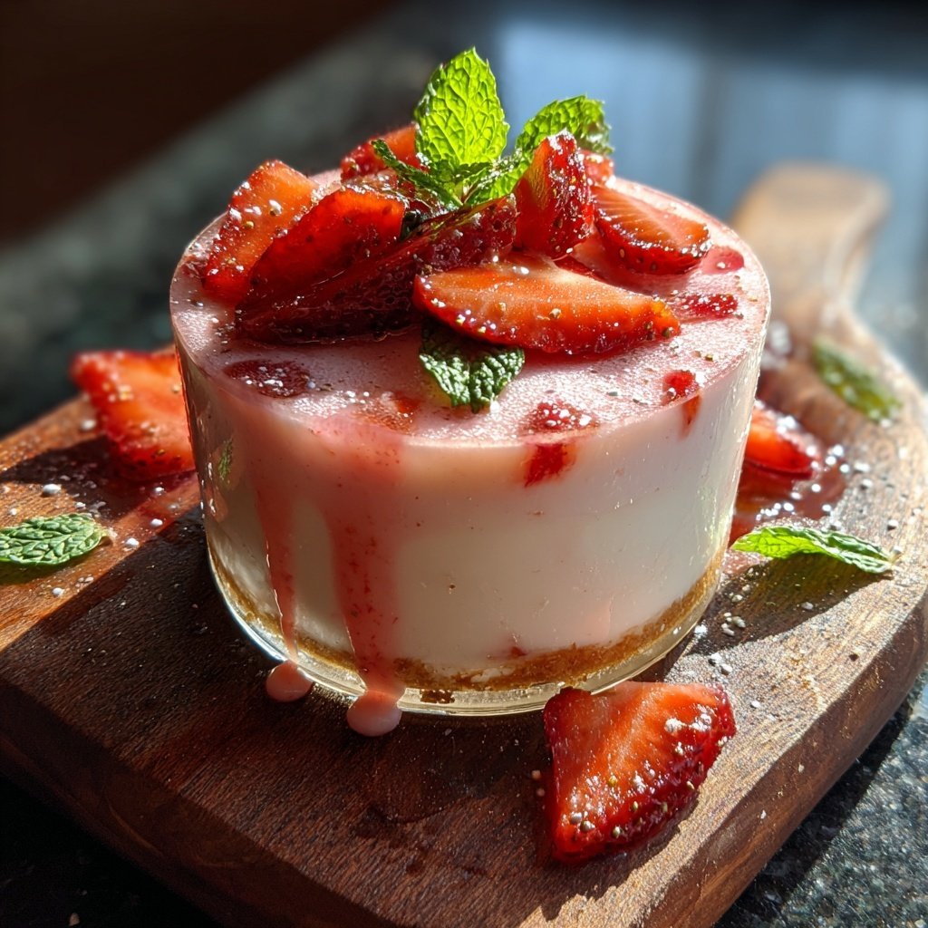 Fresh Strawberry Yogurt Dessert