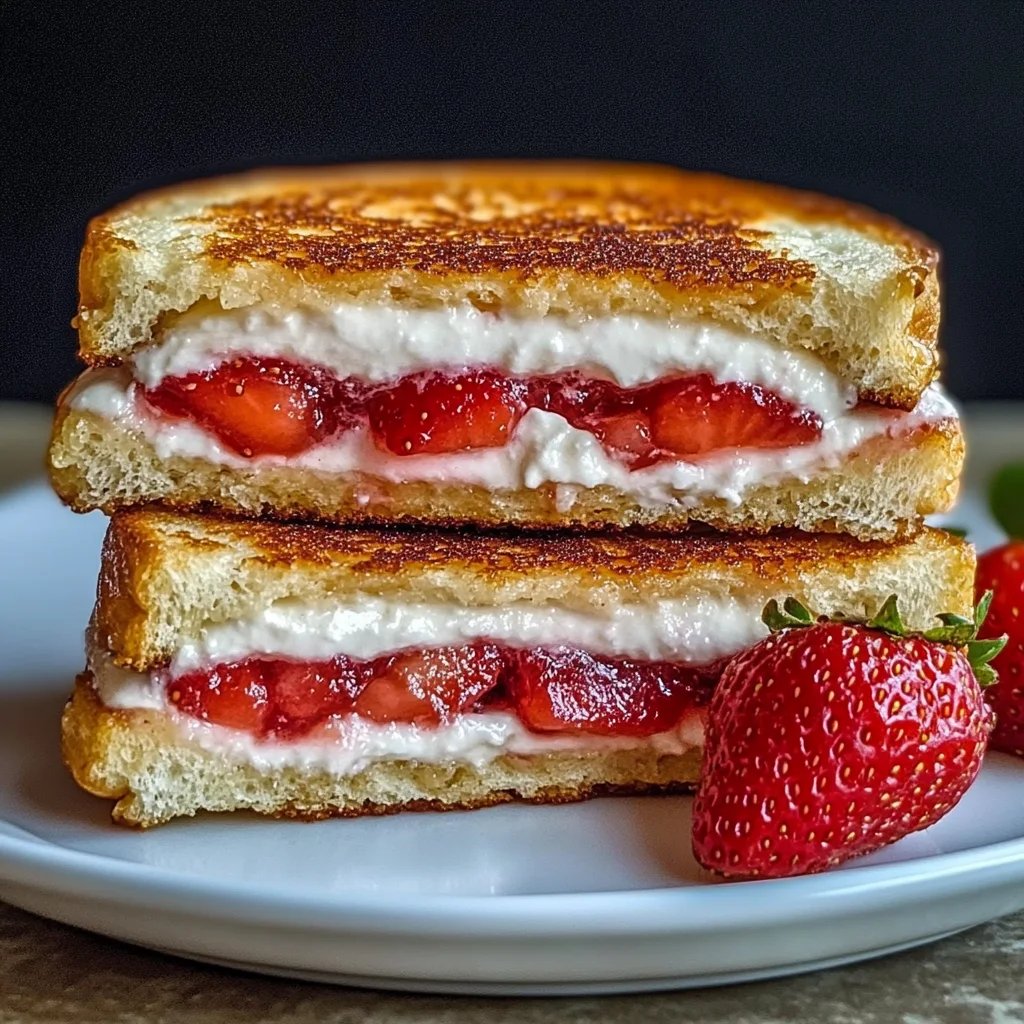 Fried Strawberry Cheesecake Sandwiches