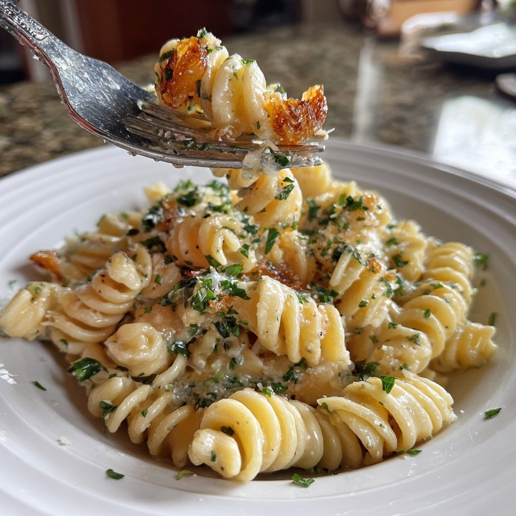 Easy Creamy Garlic Pasta