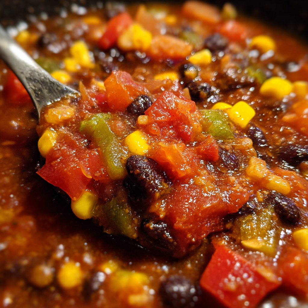 Healthy Crockpot Black Bean Chili