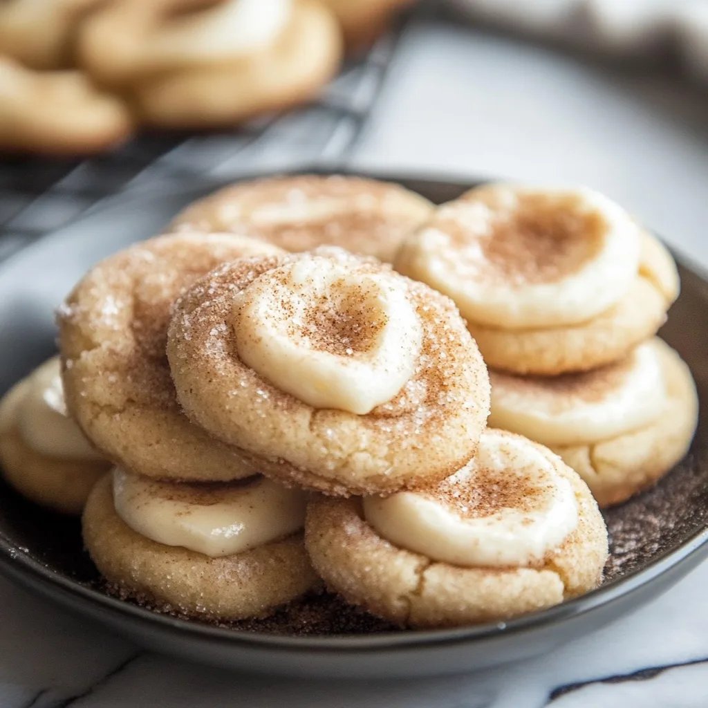 Eggnog Snickerdoodle Thumbprint Cookies