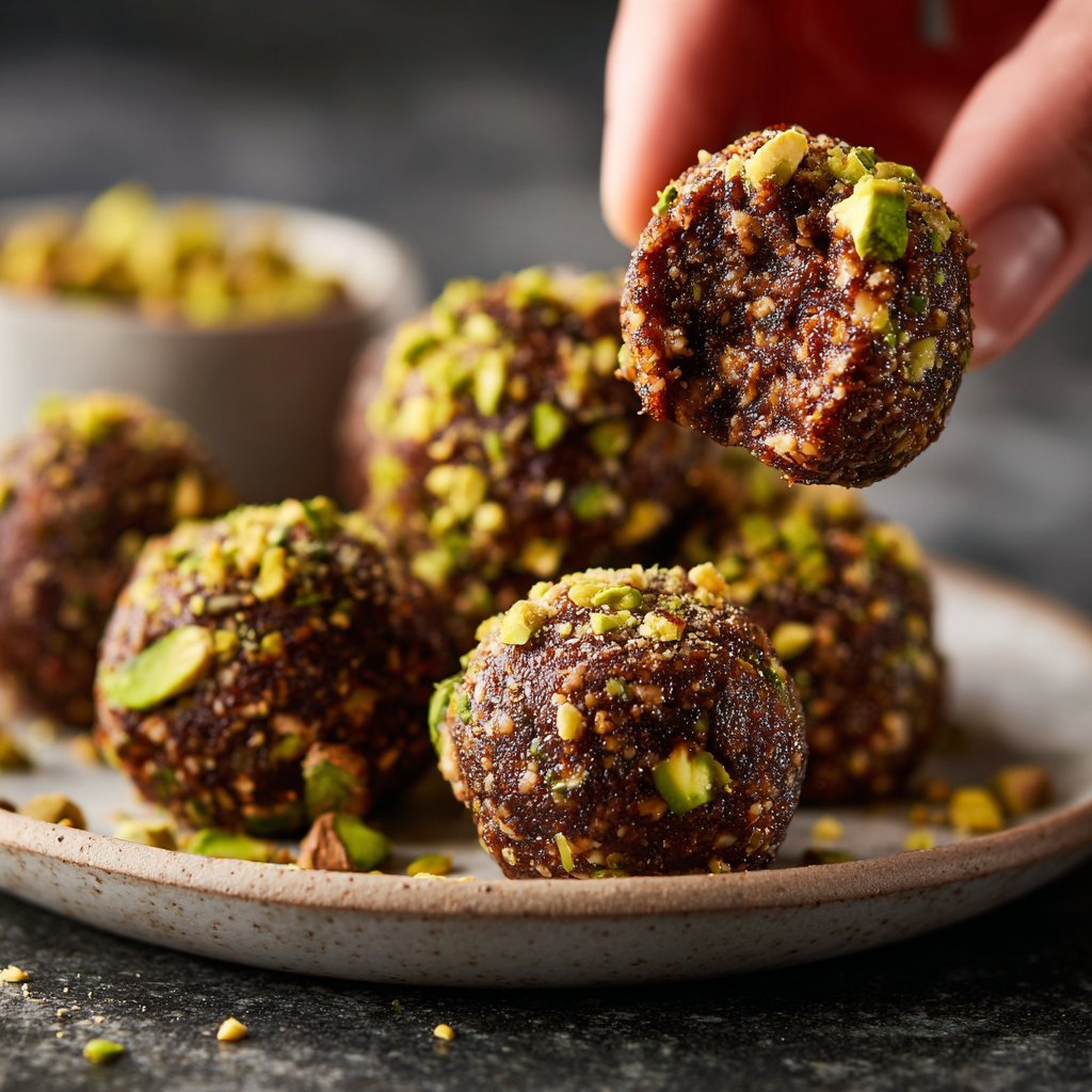 Chocolate Pistachio Coconut Bites