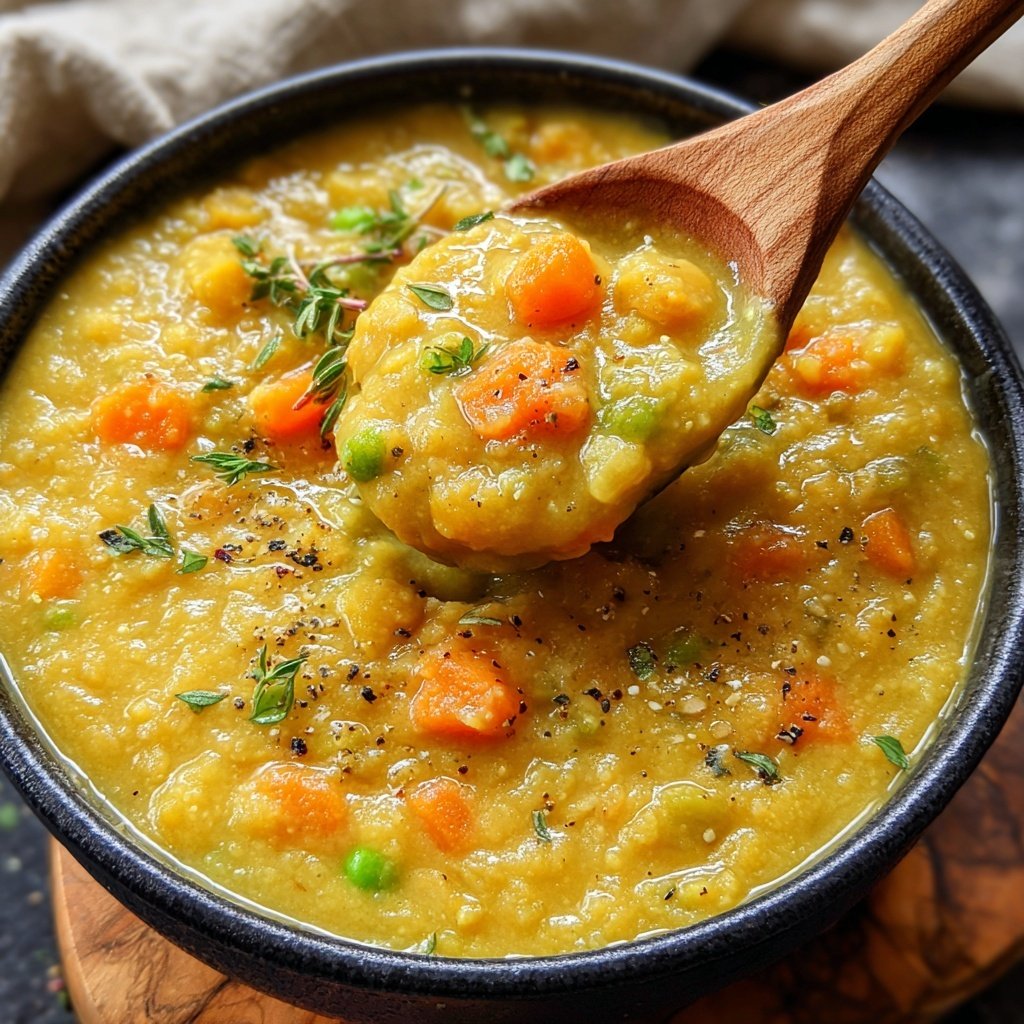 Healthy Crockpot Split Pea Soup