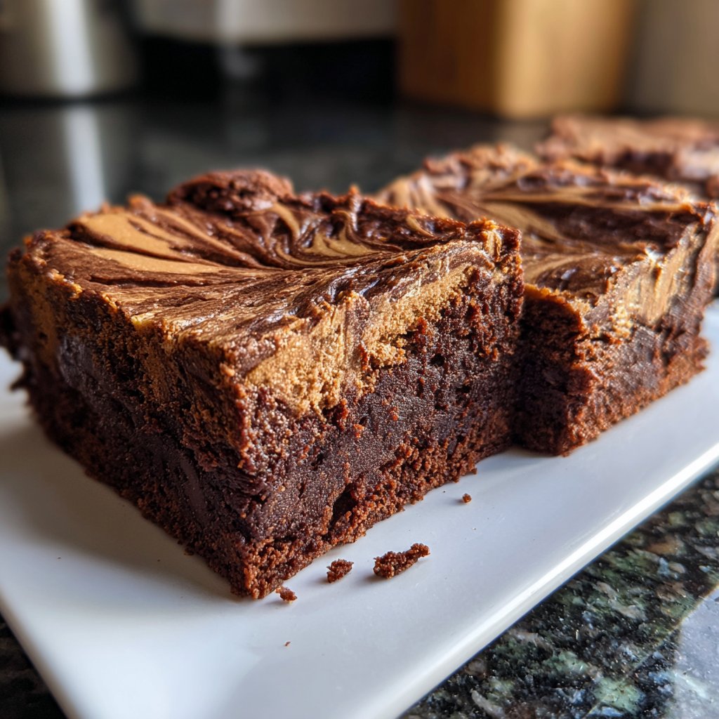 Cottage Cheese Brownies with Chocolate Swirl